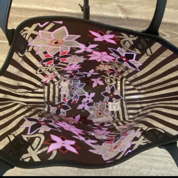 👛  Henri Bendel Clear Striped Tote Shoulder Bag NEW - Picture 3 of 5